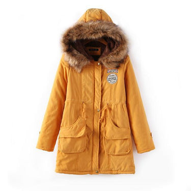 Women's Thick Warm Hooded Winter Jacket Cotton Padded Parka Coat - SolaceConnect.com