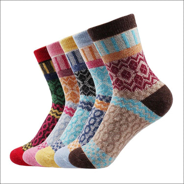 Women's Thick Warm Rabbit Wool Thermal Cashmere Socks for Winter ...