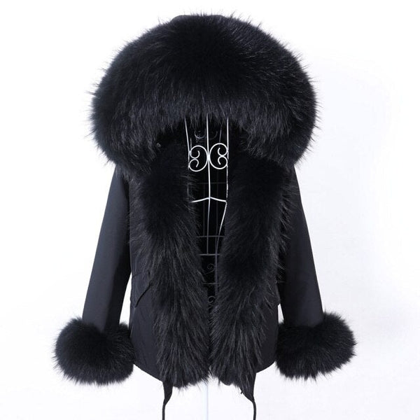 Women's Thick Warm Winter Style Long Sleeves and Faux Fur Lining Jacket  -  GeraldBlack.com