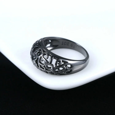 Women's Trendy Fashion Rose Gold Color Hollow Crafted Flower Ring  -  GeraldBlack.com