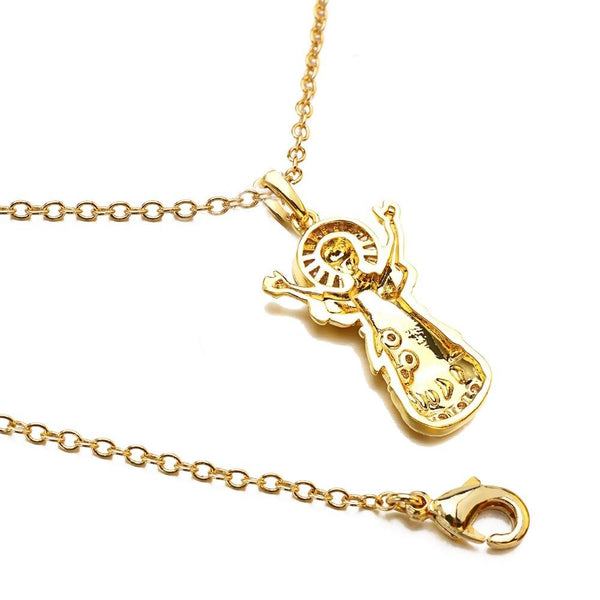 Women's Trendy Gold & Silver Color Madonna Virgin Mary Cz Necklace - SolaceConnect.com