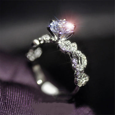 Women's Vintage 1.5 Carat AAA Zircon Sterling Silver Anel Engagement Rings - SolaceConnect.com
