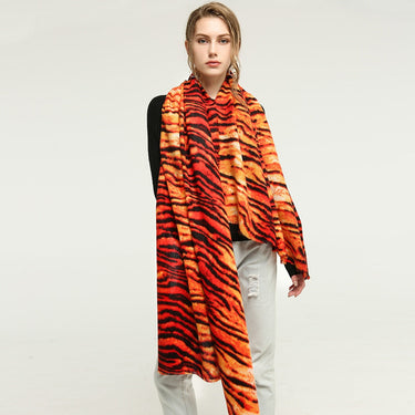 Women's Vintage Cashmere Leopard Pattern Printed Wraps Soft Shawls  -  GeraldBlack.com