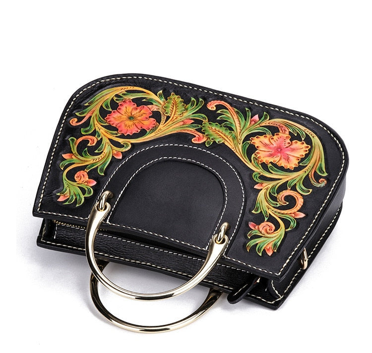 Women's Vintage Casual Handmade Vegetable Tanned Leather Handbags  -  GeraldBlack.com