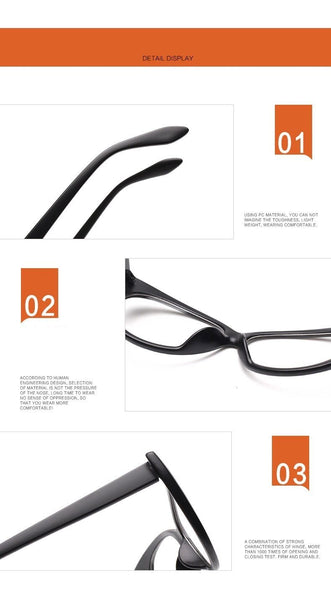 Women's Vintage Cat Eye Designer Solid Transparent Optical Glasses - SolaceConnect.com