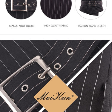 Women's Vintage European Style Irregular Plaid Striped Wide Belts  -  GeraldBlack.com