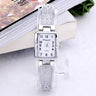 Women's Vintage Luxury Gold + Silver Rectangle Dial Carved Watches - SolaceConnect.com