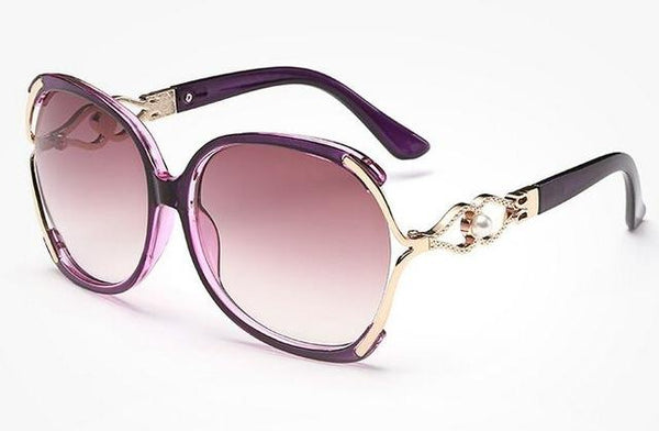 Women's Vintage Pearl Fashion Sunglasses with Gradient UV400 Lenses - SolaceConnect.com