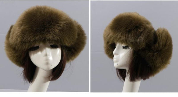 Women's Warm Russian Ski Bomber Cap with Windproof Earflap Trapper - SolaceConnect.com