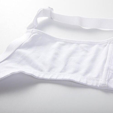 Women's White Embroidered Lace Full Coverage Wirefree Mastectomy Pocket Bra - SolaceConnect.com