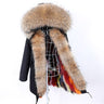 Women's Winter Big Fur Collared Thick Jacket with Removable Fox Fur Lining  -  GeraldBlack.com
