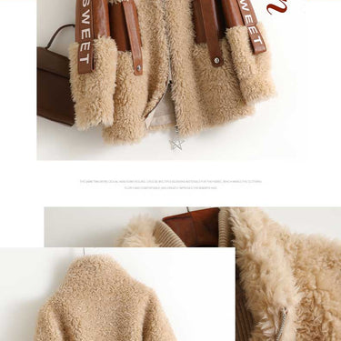 Women's Winter Casual Fashion Wool Fur Thick Warm Zipper Coats  -  GeraldBlack.com