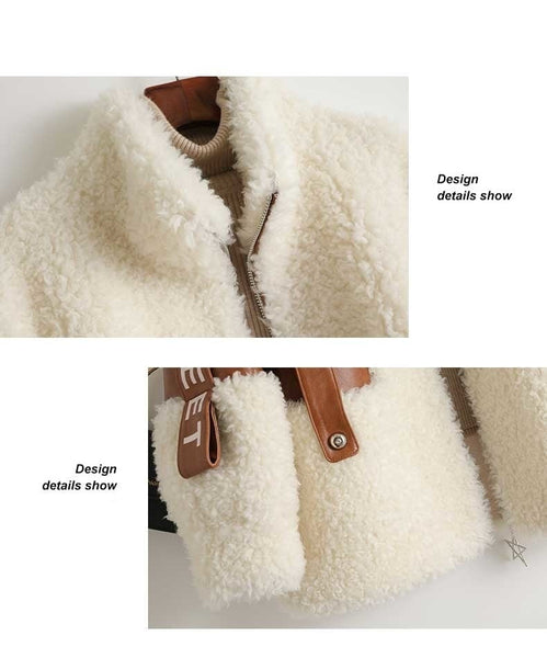 Women's Winter Casual Fashion Wool Fur Thick Warm Zipper Coats  -  GeraldBlack.com
