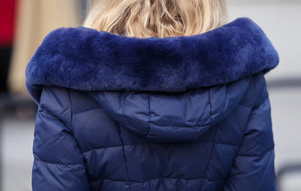 Women's Winter Elegant Fur Collar Slim Thick Medium Down Coats  -  GeraldBlack.com
