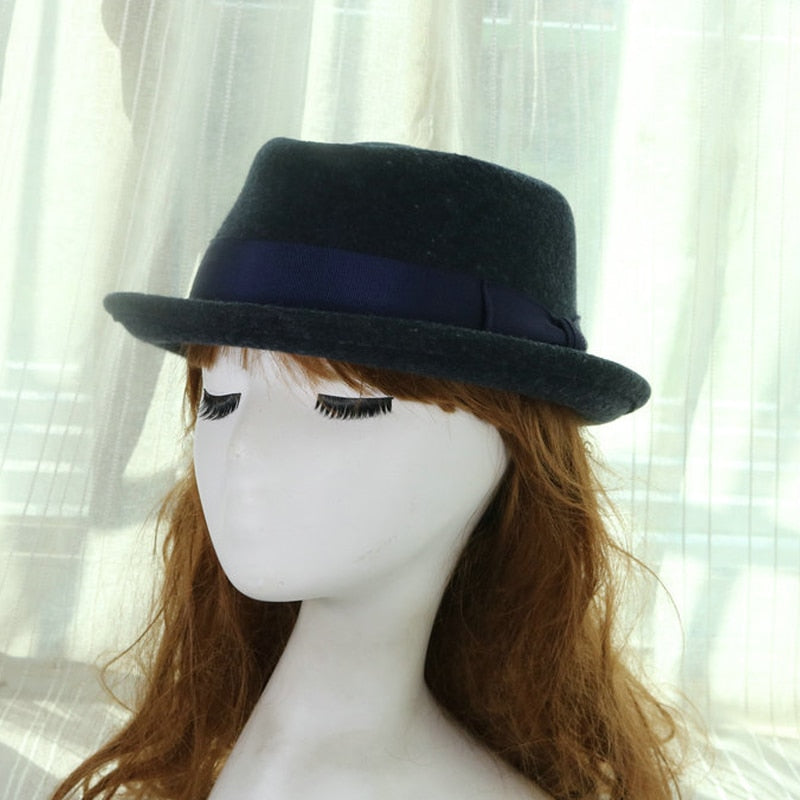 Women's Winter Fashion Wool Adjustable Bowler Fedora Hat for Party  -  GeraldBlack.com