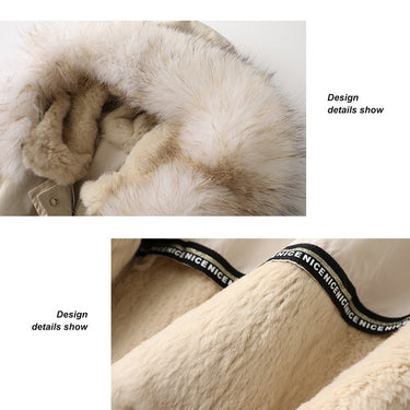 Women's Winter Fur Raccoon Collar Rabbit Liner Fur Warm Coats  -  GeraldBlack.com