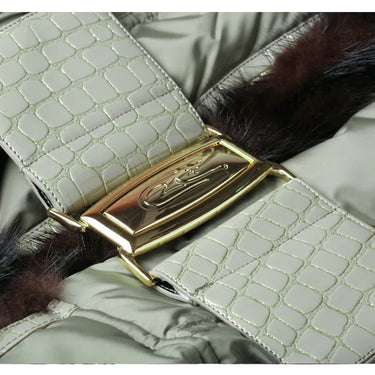 Women's Winter Luxury Mink Fox Big Fur Collar Slim Medium Thick Down Coats  -  GeraldBlack.com