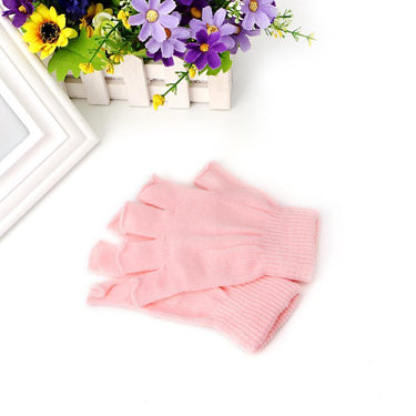 Women's Winter Soft Knitted Elastic Stretch Half Finger Fingerless Gloves - SolaceConnect.com