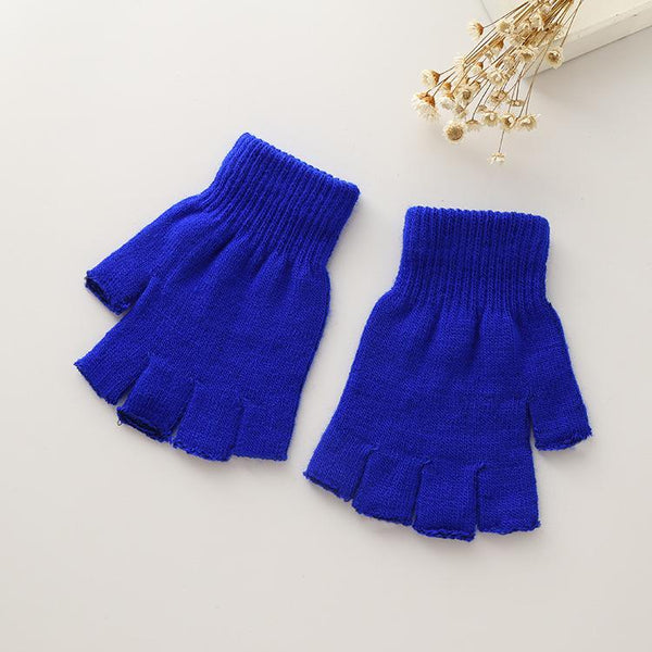 Women's Winter Soft Knitted Elastic Stretch Half Finger Fingerless Gloves - SolaceConnect.com