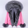 Women's Winter Style Parkas with Natural Racoon Fur Trim on Sleeves and Collar  -  GeraldBlack.com