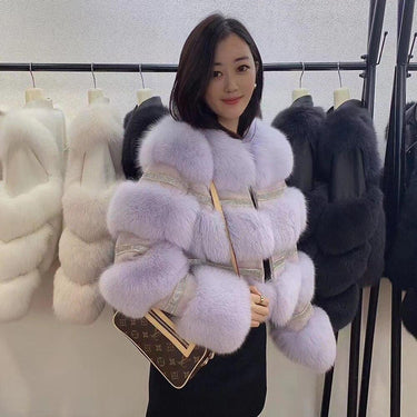 Women's Winter Thick Warm Solid Crystal Fluffy Fox Fur Coats & Jackets  -  GeraldBlack.com