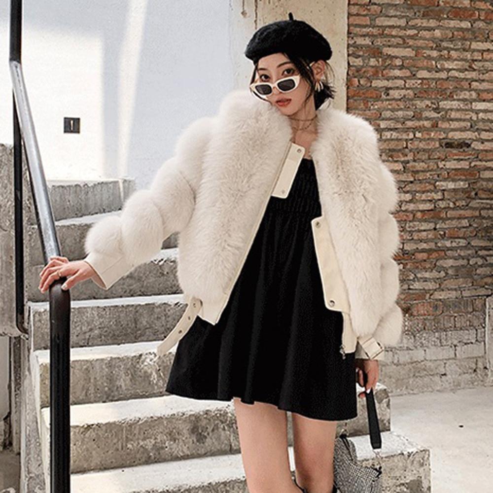 Women's Winter Warm Fashion Sheepskin Leather Fur Zipper Coats & Jackets  -  GeraldBlack.com