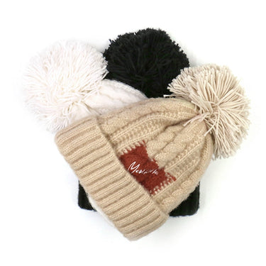Women's Winter Warm Knitted Pom Hairball Double Thicken Beanie Cap  -  GeraldBlack.com