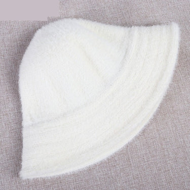 Women's Winter Warm Solid Casual Plush Faux Fur Wool Bucket Hat  -  GeraldBlack.com