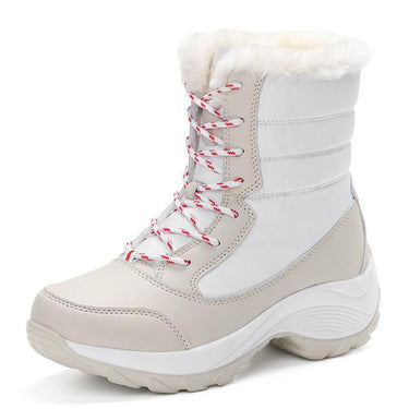 Women's Winter Warm Waterproof Ankle Boots with Thick Bottom Platform - SolaceConnect.com