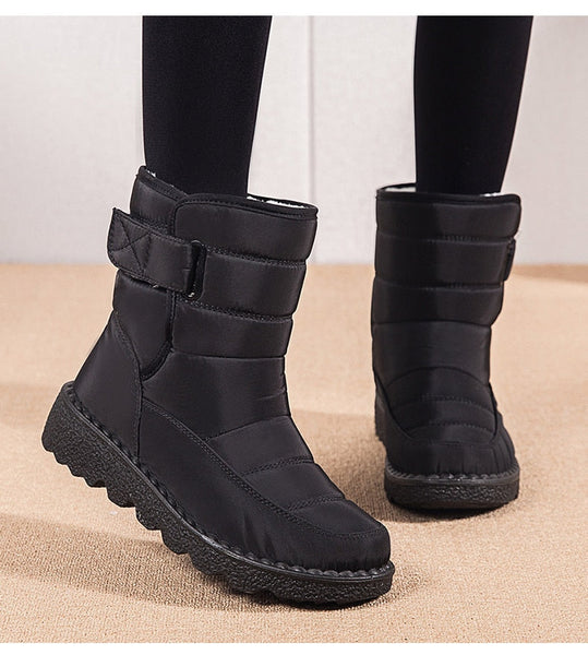 Women's Winter Waterproof Concise Style Round Toe Ankle Boots  -  GeraldBlack.com