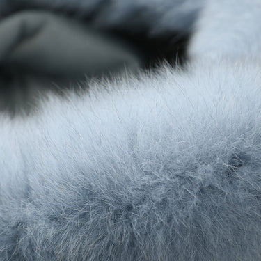 Women's Winter Wool Fur Fox Hooded Wide-waisted Long Sleeve Coats  -  GeraldBlack.com