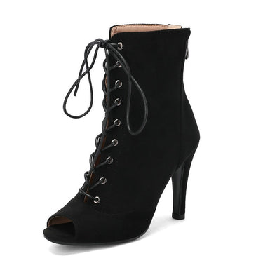 Women Sexy Open Toe High Heels Ankle Boots Shoes Plus Size 46  -  GeraldBlack.com