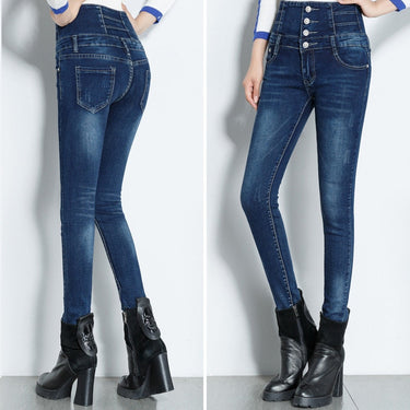 Women Skinny Jeans High Waist Fashion Slim Denim Long Pencil Jeans Camisa Fat Trousers Clothes 34 36  -  GeraldBlack.com