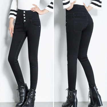 Women Skinny Jeans High Waist Fashion Slim Denim Long Pencil Jeans Camisa Fat Trousers Clothes 34 36  -  GeraldBlack.com
