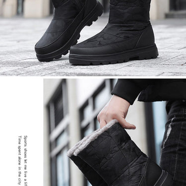 Women Snow Boots Winter Plush Camouflage Flat Mid-Calf Warm With Fur Comfortable Waterproof Shoes Plus Size 46  -  GeraldBlack.com