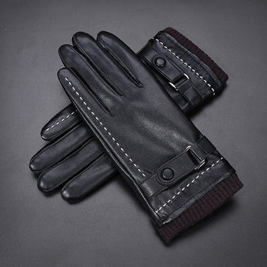Women Winter Warm Driving Business Touch Screen Gloves Black Faux Leather Waterproof windproof Glove  -  GeraldBlack.com
