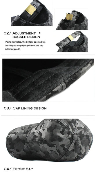 Won't Let You Down Camouflage Cotton Baseball Cap for Men and Women  -  GeraldBlack.com