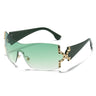 Y2K One Piece Oversized Diamond Sunglasses Women Luxury Designer UV400 Fashion Rimless Eyewear Goggle Shades  -  GeraldBlack.com