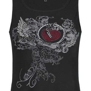 Y2k Printed Knitted Diamonds Kawaii Grunge Camisoles Fairycore Sleeveless Sweats Cute Mini Vest Retro  -  GeraldBlack.com