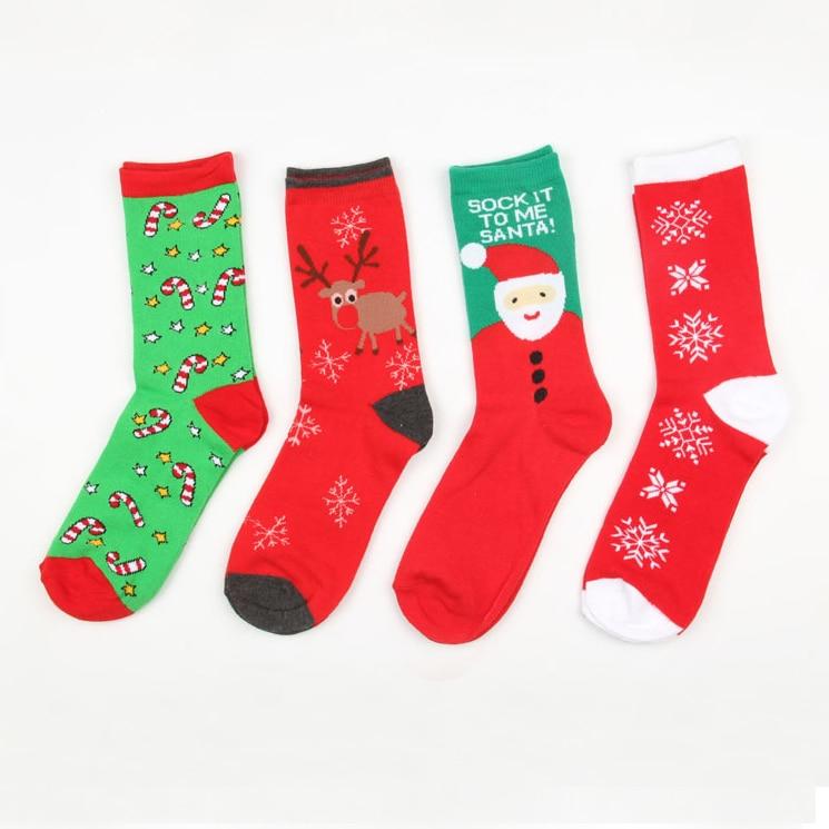 Year Santa Claus Christmas Snow Cotton Long Unisex Socks – GeraldBlack.com