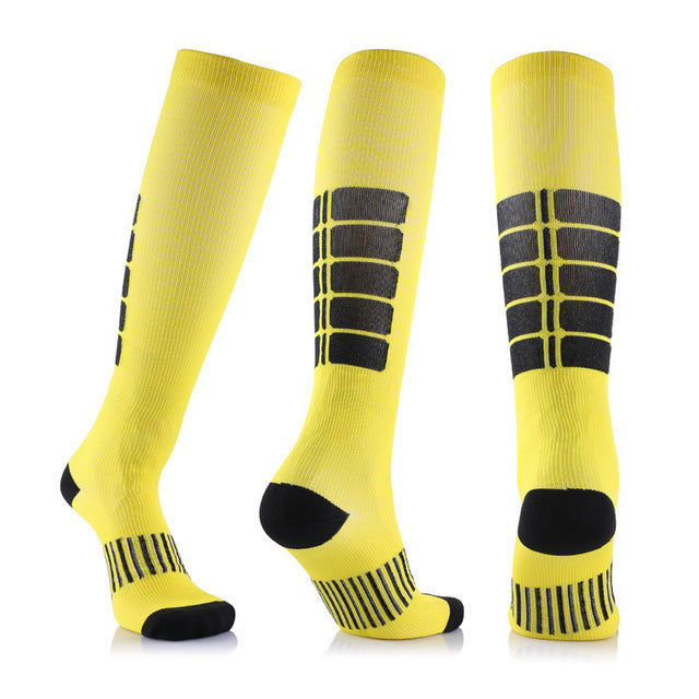 Yellow Blood Circulation Promotion Slimming Compression Socks for Men  -  GeraldBlack.com