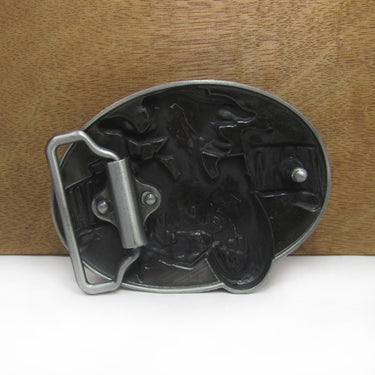 Zinc Alloy Motor Girl Belt Buckle with Pewter Finish and 4cm Width Loop - SolaceConnect.com