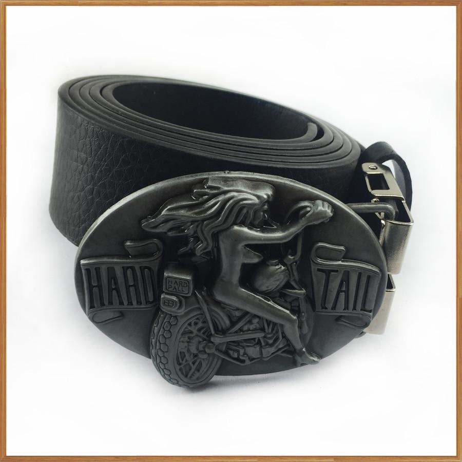Zinc Alloy Motor Girl Belt Buckle with Pewter Finish and 4cm Width Loop  -  GeraldBlack.com