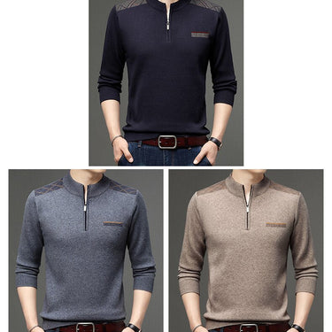 Zipper pullovers sweater fashion knitted men clothing thick winter warm sweaters sweatshirts 101  -  GeraldBlack.com