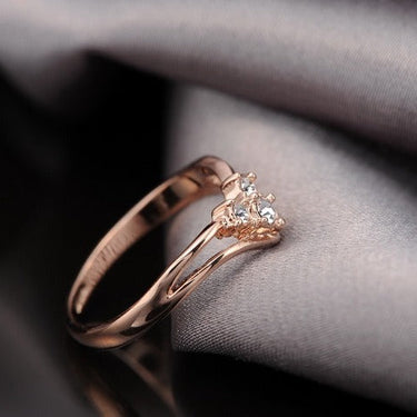 Zirconia Fashion Austrian Crystal 18KRGP Gold Color Wedding Rings  -  GeraldBlack.com